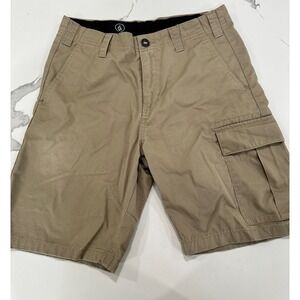 Volcom Vargo Cargo Shorts Mens Size‎ 31 Khaki Casual Work Skate Everyday